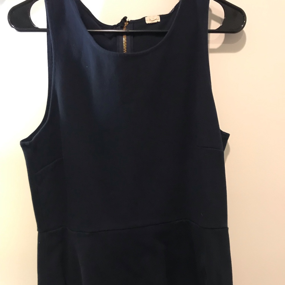 J.Crew navy blue peplum sleeveless top